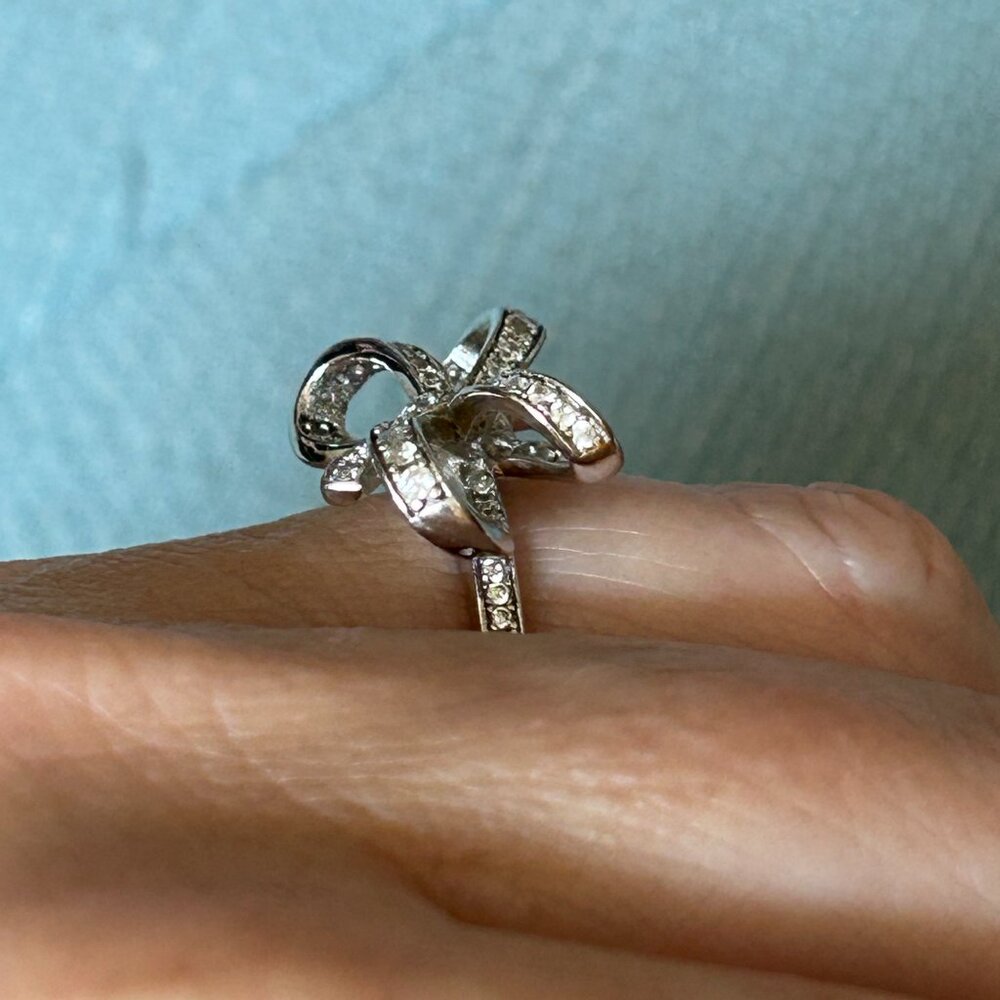 Silver Bow Ring - image 5